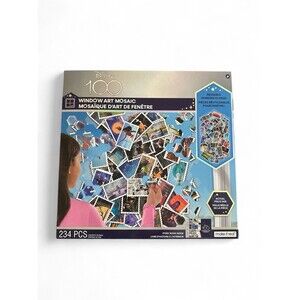 NEW Disney 100 Window Art Mosaic Window Cling Puzzle 234pc Included Story Book